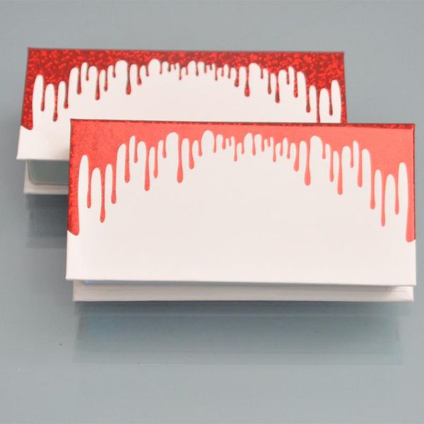 

false eyelashes 10/lot wholesale eyelash packaging box lash boxes package custom rectangle red quicksand mink lashes makeup case bulk vendor