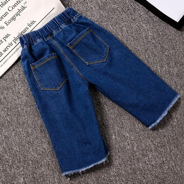 

jeans 2021 summer clothing boy girl baby children kids loose trousers good quality comfortable clothes cowboy denim pants, Blue