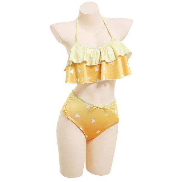 

one-piece suits women vintage swimsuit 2021 summer two pieces cute retro halter ruched high waist print bikini mujer set maillot de bain fem