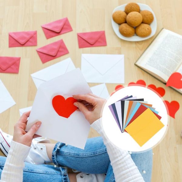 

100pcs mini blank envelopes colorful paper envelopes p letter