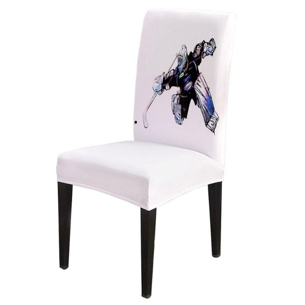 

chair covers ice hockey sport spandex elastic dining slipcover removable kitchen seat case stretch cover for banquet