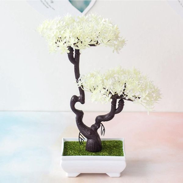 

decorative flowers & wreaths artificial office decor gift plant bonsai potted mini simulation pine tree home 2021