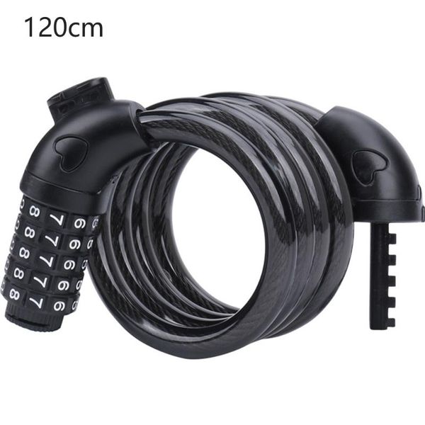 

bike locks lock cable 5 digit self coiling resettable combination code bicycle security for outdoor riding