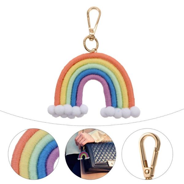 

gift wrap key ring pendant hanging adornment rainbow style chain bag