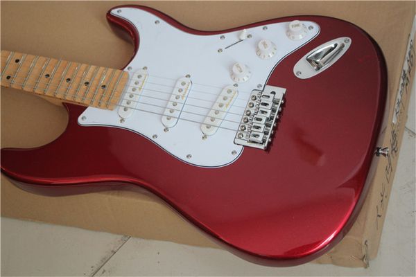 

high qulity metallic red st electric guitar,custom shop maple fretboard guitar guitars guitarra