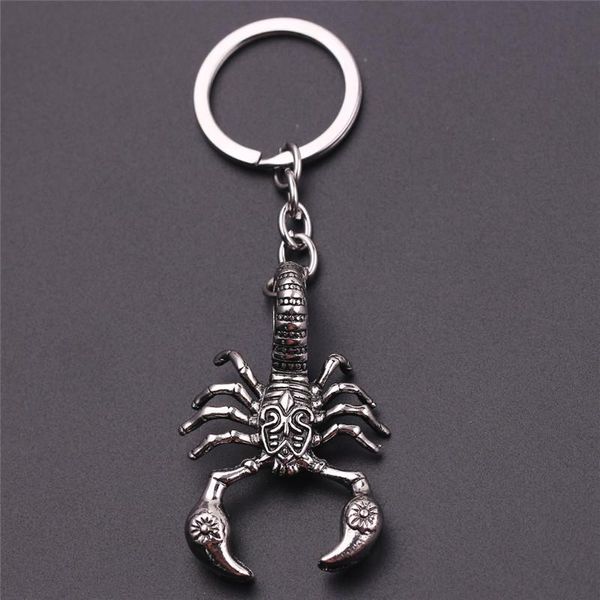 

keychains 2021 fashion scorpion pendants metal chain scorpio insect for men's key rings charms jewelry accessories drop, Silver