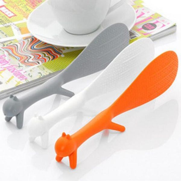 

spoons 1pc cute squirrel shaped non stick standing rice spoon