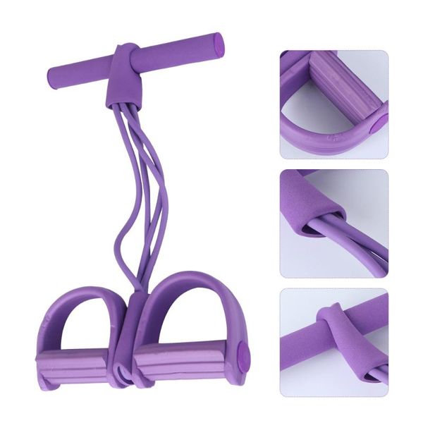 

resistance bands 1pc 4 tube health belly fitness rope workout (random color)