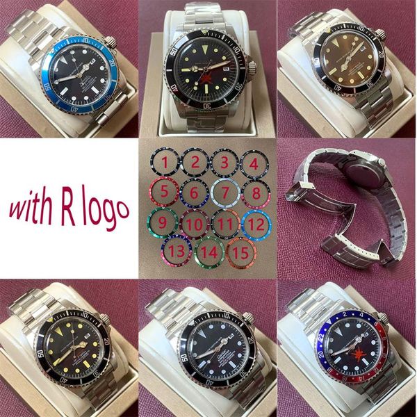 

wristwatches watch 39.5mm stainless steel case bracelet 1960 retro assembly automatic movement modified acrylic surface, Slivery;brown