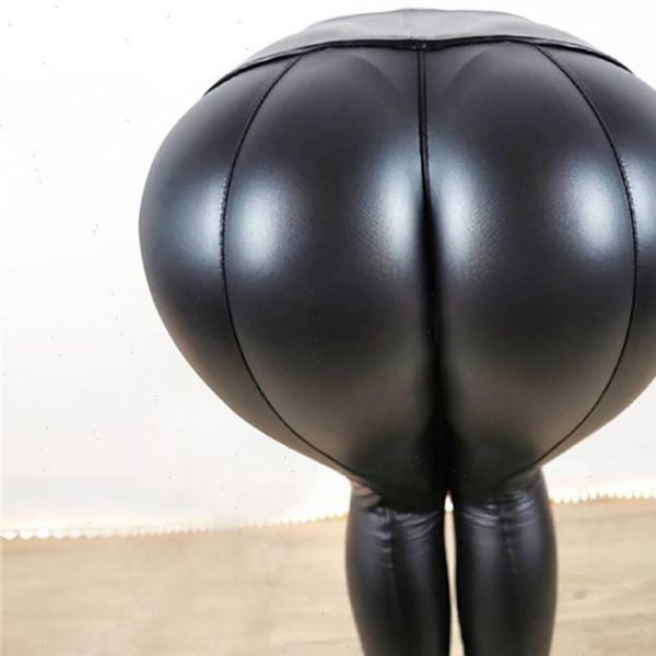 

new fashion droppship pants womens solid workout leggings fitness sports leather athletic tight pants hip, Black;white