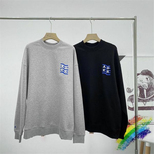 

2021 new 5th anniversary adererror sweatshirts men women 1:1 crewneck embroidery ader error pullover esb9, Black