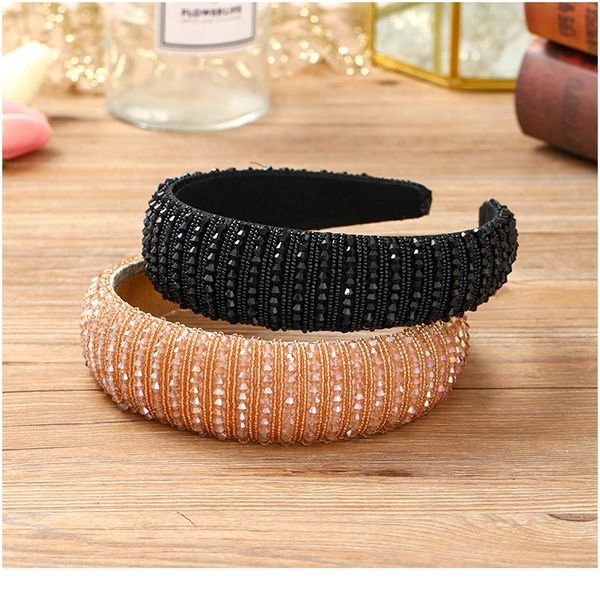 

trendy headband crystal rhinestone headwear wedding hair accessories prom tiara hair band jewelry ms handmade dress acc qyltwo, Silver