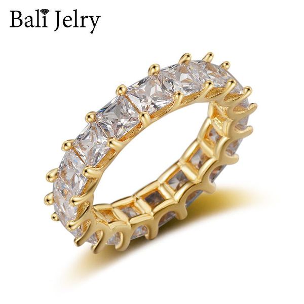 

cluster rings bali jelry fashion charm 925 silver jewelry with zircon gemstones ring accessories for women wedding engagement party, Golden;silver