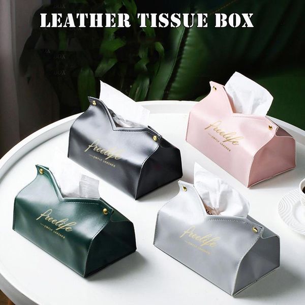 

tissue case pu leather paper holder wipe box hand modernized toilet paper storage box decor napkin for bathroom bedroom