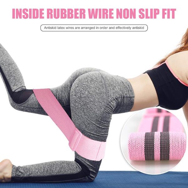 

3 level resistance booty bands fabric non slip stretch home outdoor exercise sport ornaments for fitness yoga pilates