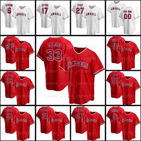

27 mike trout angels shohei ohtani baseball jerseys jo adell luis rengifo luis rengifo jaime barria canning jared walsh raisel iglesias s1, Blue;black
