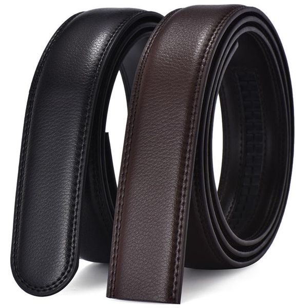

belts casual men's leather belt without buckle head automatic headless extension body 3.5cm, Black;brown