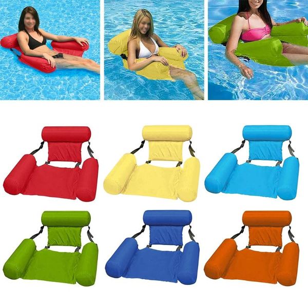 

life vest & buoy inflatable floating water hammock float pool lounge raft summer chair for lake adults -40