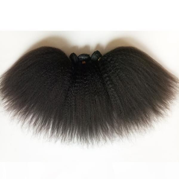 

supply brazilian virgin hair extension 8-26inch kinky straight hair double weft unprocessed original remy hair soft and smooth, Black