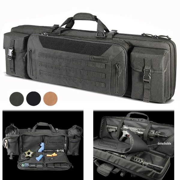 

stuff sacks tactical double rifle bag military molle gun firearm backpack pistol handgun case army hunting sgun carry padded bags