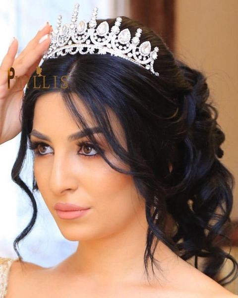 

hair clips & barrettes a24 baroque tiaras and crowns for women bride crystal rhinestone headband wedding birthday music festival accessories, Golden;silver