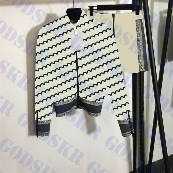 

brand coat women home cloth full letter print womens jackets knit shorts for female, Blue;gray