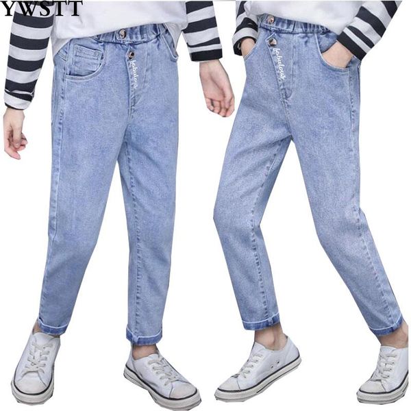 

jeans childrenswear kids spring girl pants 2021 children solid color cowboy trousers slim fit stretch, Blue
