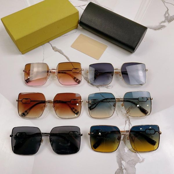 

sunglasses bur be4332 metal frame used for outdoor shopping 2021 style simple atmosphere western, White;black