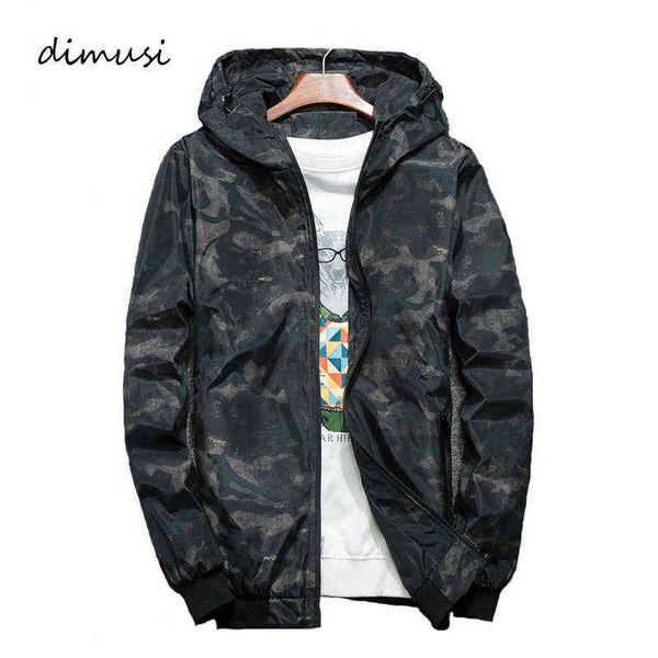 

dimusi men's anorak jackets fashion mens harajuku hip hop streetwear jackets man camouflage pullover hooded tracksuit coats 4xl y1122, Black;brown