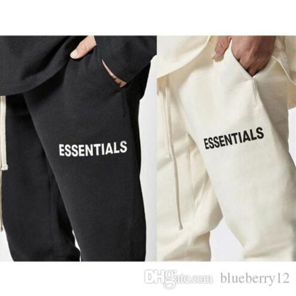 

sports men casual hip hop streetwear drawstring essentials pants of fear for joggers sweatpants 18ss god xktbu, Black