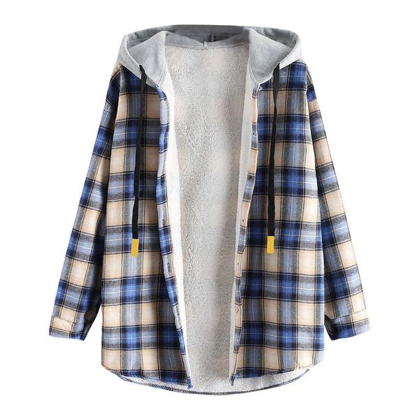 

2021 herfst winter women casual long mouw exhaust plate closed button bended zoom capuchon jas damskie # t1g, Black;brown