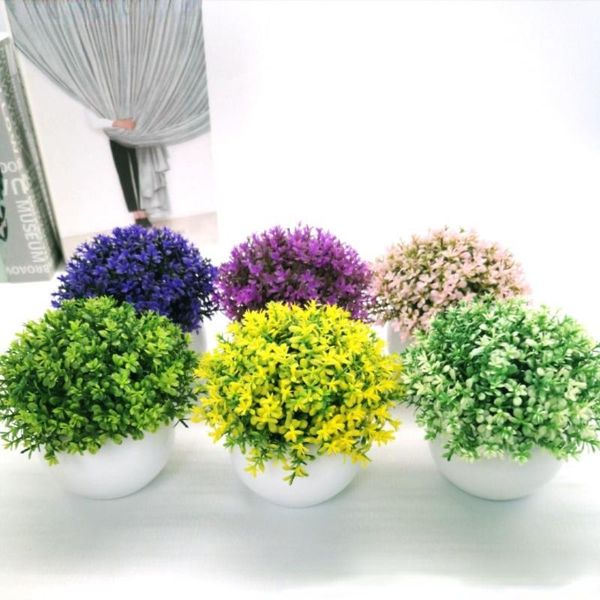 

decorative flowers & wreaths simulation plant baby tears hemisphere potted green flower tree ball office deskdecoration mini bonsai