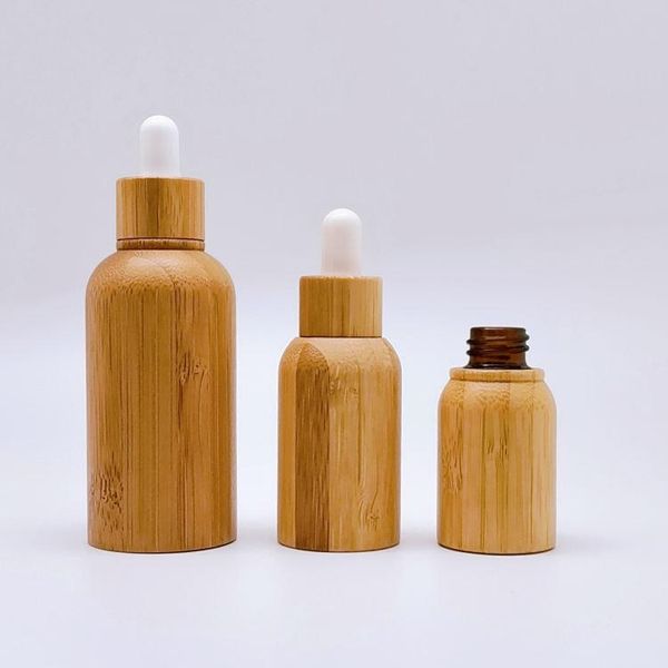 

storage bottles & jars 10ml 15ml 30ml 50ml all bamboo massage essential oil spray perfume 1oz wooden cream bottle luxury packaging