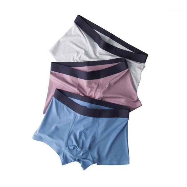 

underpants haleychan 60 modal mid-waist comfortable antibacterial seamless 3 pack underwear for men ropa interior hombre panties, Black;white