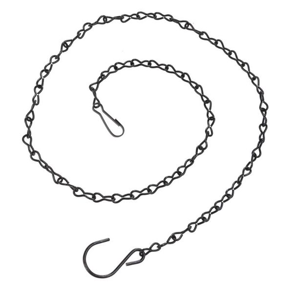 

4pcs 8 shape hanging iron chain for bird feeders planters lanterns birdbaths flower basket (black 90cm)