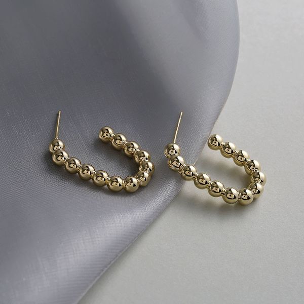 

fine jewelry online geometric silver needle golden bean earrings simple style red 2021 new fashion cool earrings 65% off store online sale