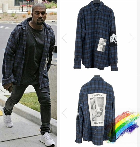 

2021 new heavy fabric kanye west erd flannel jacket hoodies men women oversized hooded plaid shirt wool jersey coats pullover tdb5, Black
