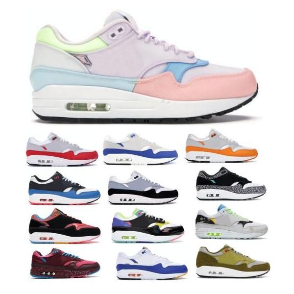 

airmaxs 1 87 men women running shoes maxes pastel multi anniversary orange atmos hyper pink daisy time capsule pack new tenis trainer shoe
