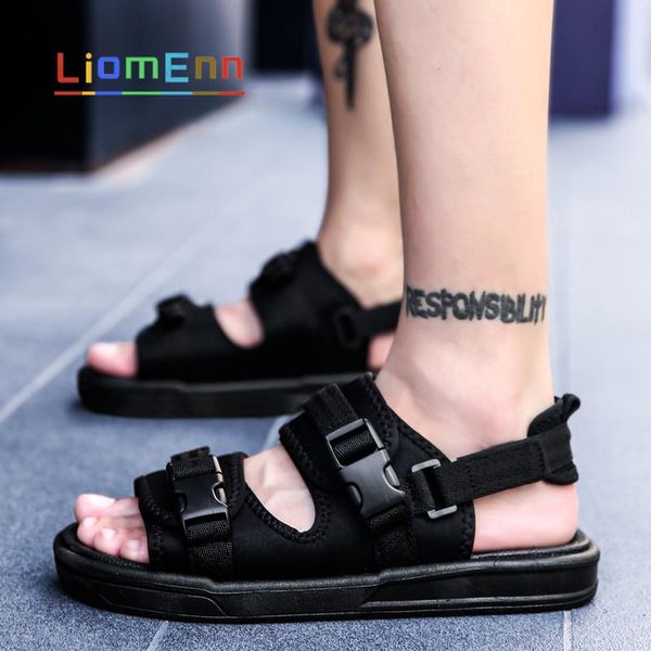 

summer sandals women shoes men flat sport black beach platform sandals buckle slippers zapatos mujer plus size 36-44