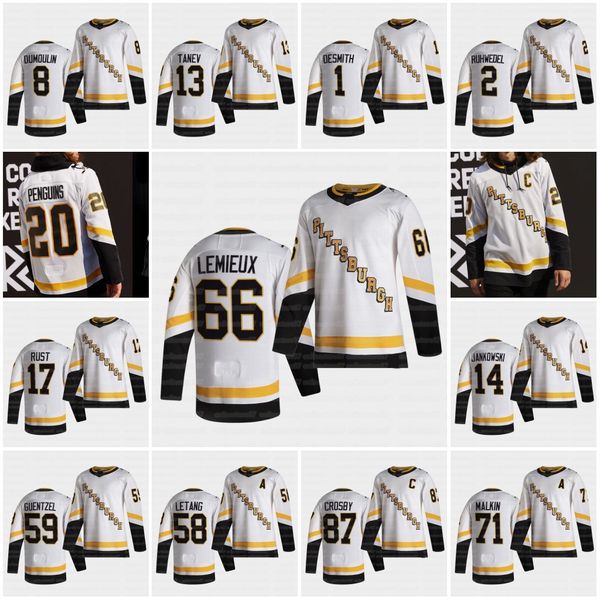 

66 mario lemieux pittsburgh penguins 2021 reverse retro jersey jack genzel sidney crosby evgeni malkinteddy brugg kris letang bryan rust, Black