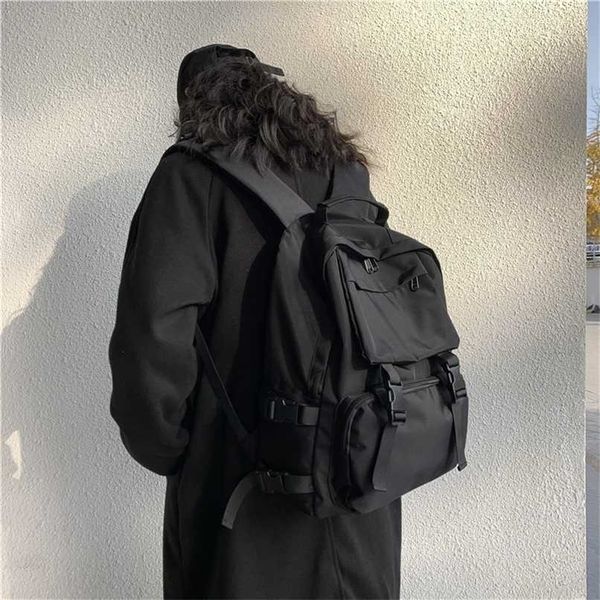 

fashion women's backpack waterproof men's laprucksack school backpacks for girls female anti-theft travel bag black mochila 211215