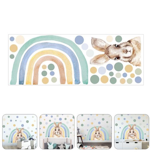 

wall stickers 1 set cartoon rainbow removable decorative decals kids room