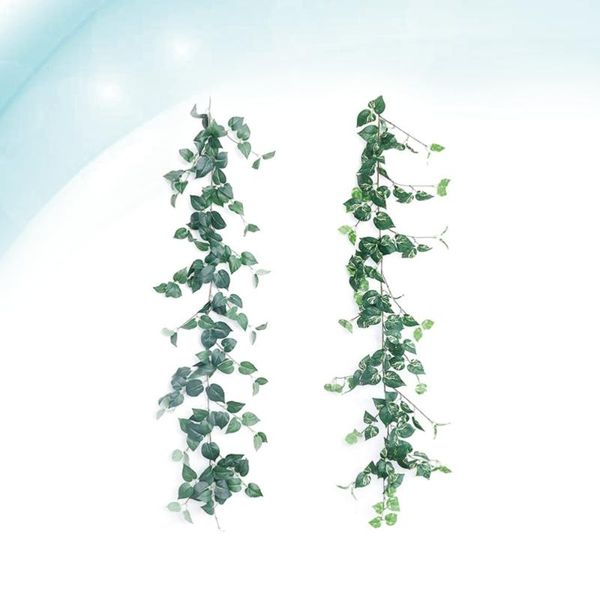 

decorative flowers & wreaths 2pcs artificial greenery silk willow leaves vines wreath wedding backdrop wall decoration flower arrangement(gr
