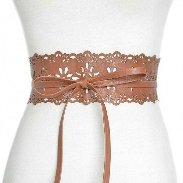 New Vintage Women # 039; s Bow Lace Wide Waist Strap Corsetto elastico Donna Cintura da sposa nera Cinture per la decorazione del vestito da donna G1026