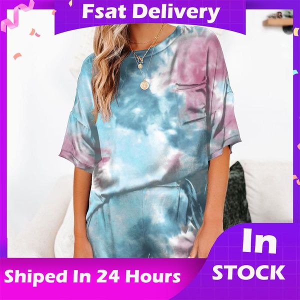 

yoga outfit women non-positioning sets round neck sport for woman short-sleeved shorts home service pajamas set