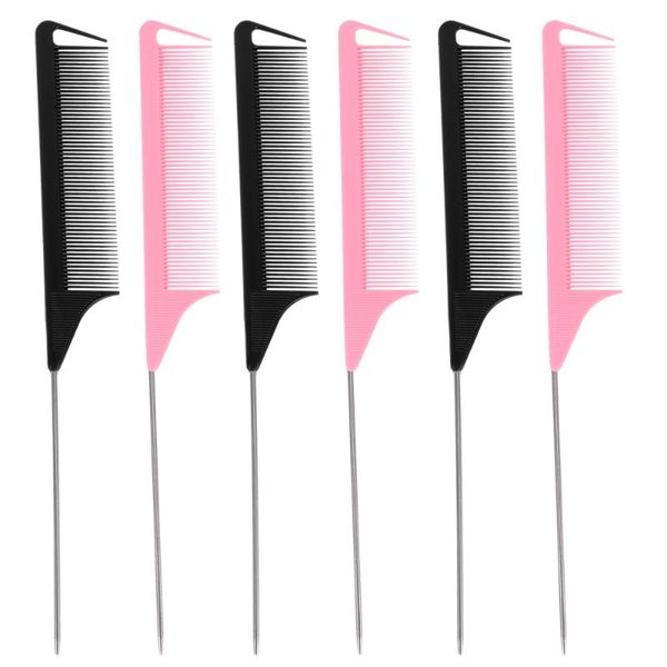 

hair brushes 12pcs hairdressing pintail comb highlight tail for hairshop, Silver
