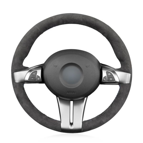 

steering wheel covers for z4 e85 roadster 2003 2004-2008 e86 coupe 2005 2006 2007 braid suede leather cover car accessories
