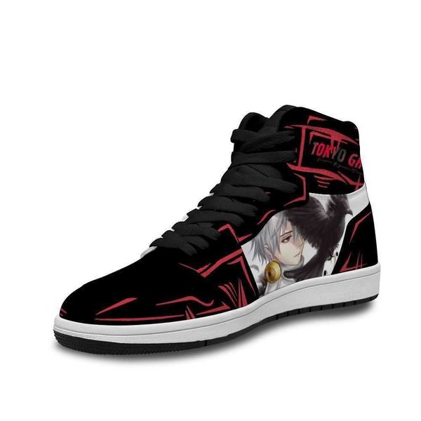 

2021 tokyo ghoul leather basketball shoes ins for men soft lace up trainers sneakers