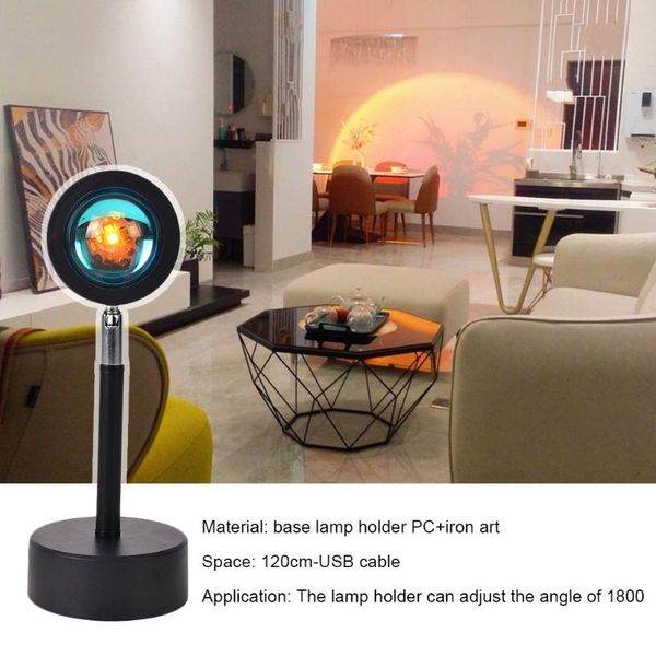 

projector lamp sunset projection led light rainbow atmosphere lamp creative background wall decoration romantic for living room