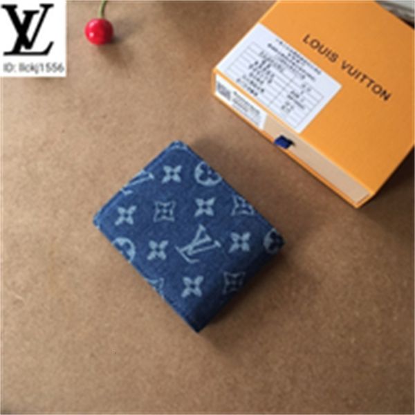 

compact men long brand key print wallet designer real leather luxury wallet chain wallets m60895 purse clutches evening blue denim card hold, Red;black